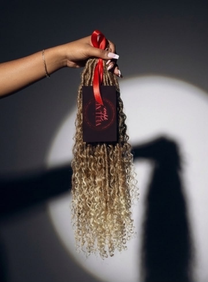 Blonde Boho Faux Locs. (PRE-ORDER)